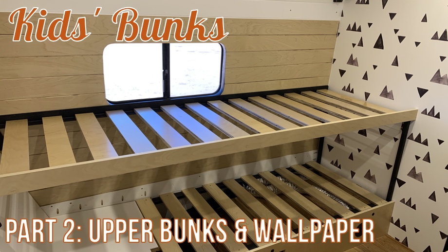 Kids' Bunk Room:  Part 2 - Upper Bunks & Wallpaper